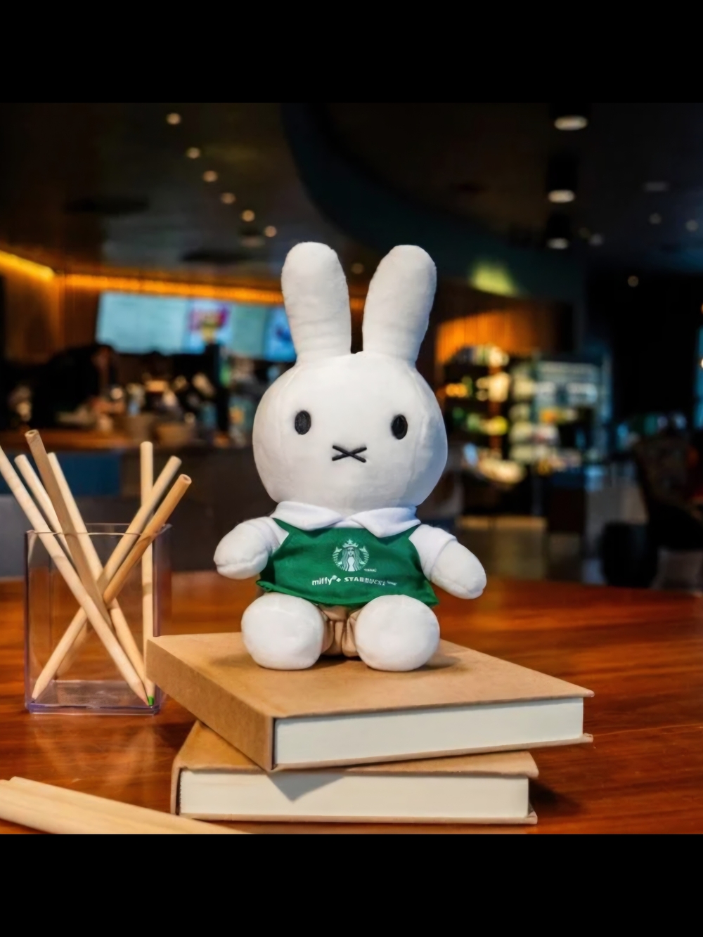 **BRAND NEW**Starbucks + Miffy Plush Bunny in Green Apron